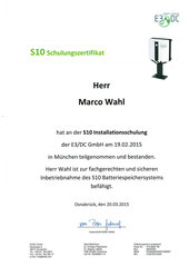 Marco Wahl, S10 Installationsschulung