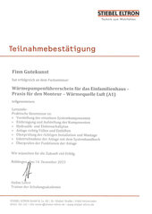 Finn Gutekunst, Wärmepumpenführerschein