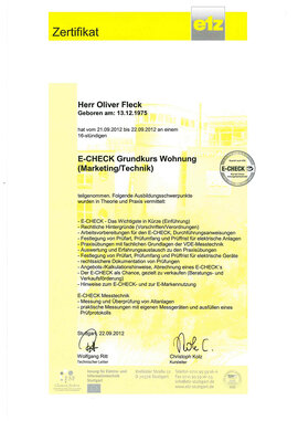Oliver Fleck, E-CHECK Grundkurs Wohnung Oliver Fleck, E-CHECK Grundkurs Wohnung