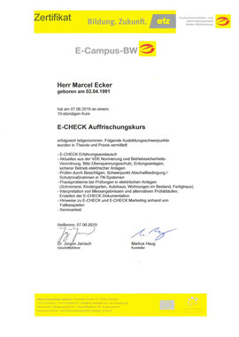E-CHECK Auffrischungskurs E-CHECK Auffrischungskurs