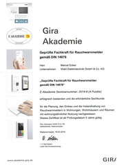 Marcel Ecker, Geprüfte Fachkraft für Rauchwarnmelder gemäß DIN 14676