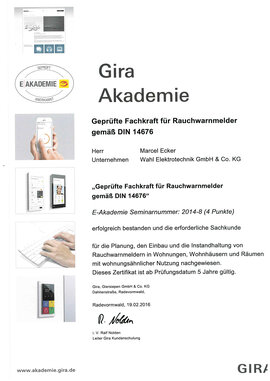 Marcel Ecker, Geprüfte Fachkraft für Rauchwarnmelder gemäß DIN 14676 Marcel Ecker, Geprüfte Fachkraft für Rauchwarnmelder gemäß DIN 14676
