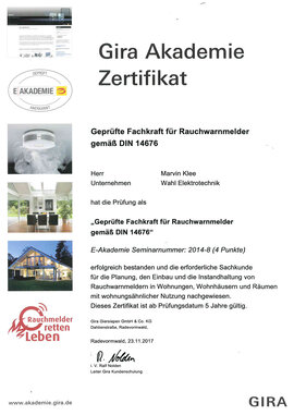 Gira Rauchwarnmelderschulung Gira Rauchwarnmelderschulung