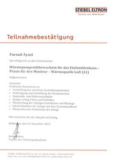 Farzad Ayazi, Wärmepumpenführerschein