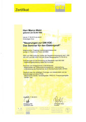 Marco Wahl, Neuerungen zur DIN VDE