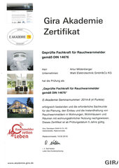 Artur Mildenberger, Geprüfte Fachkraft für Rauchwarnmelder gemäß DIN 14676
