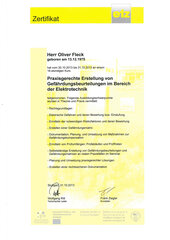 Oliver Fleck, Praxisgerechte Erstellung von Gefährdungsbeurteilungen im Bereich der Elektrotechnik